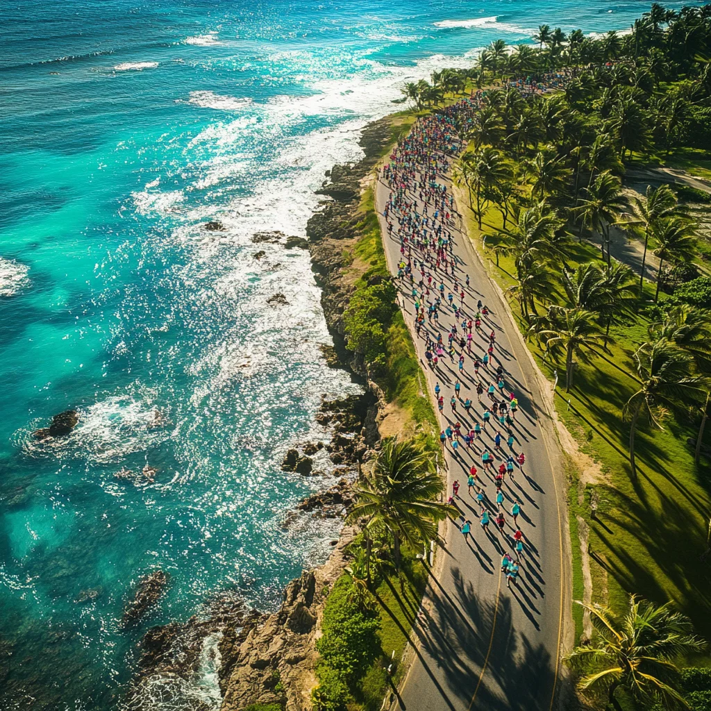 u8483976153 Aerial photo of a marathon taking place on the co 9c9cc586 d499 46e1 8cda 727c81e2631c 2